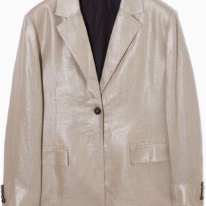 COS Oversized Metallic Linen Blazer